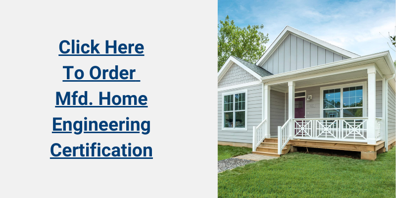 Manufactured Home Engineering Certification